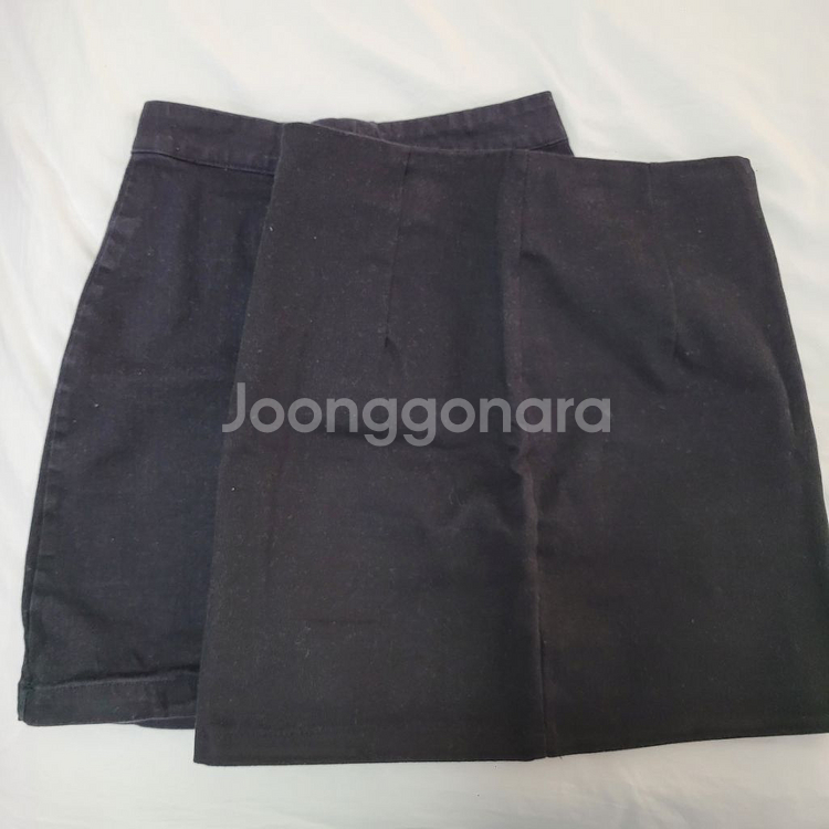 일괄 육육걸즈 지퍼 미니스커트 블랙 2개 S--0