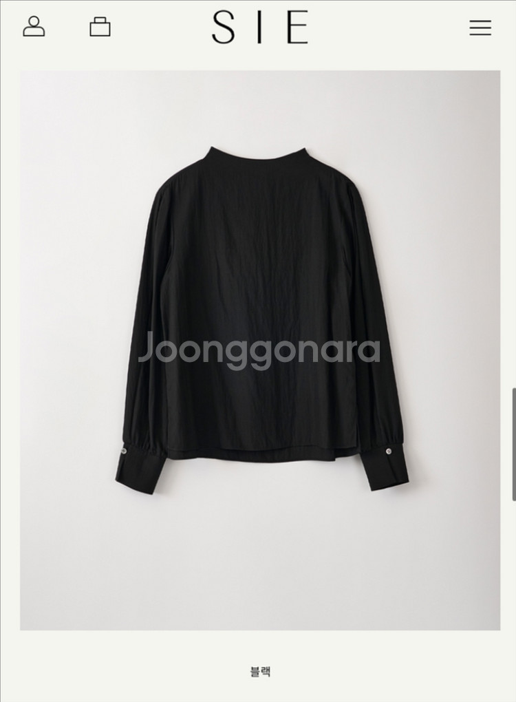 새상품 택포 시에 sie 누아 모크넥 블라우스--0