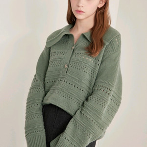 SJSJ 크로셰 칼라니트탑 랑방 마인 타임 더캐시미어