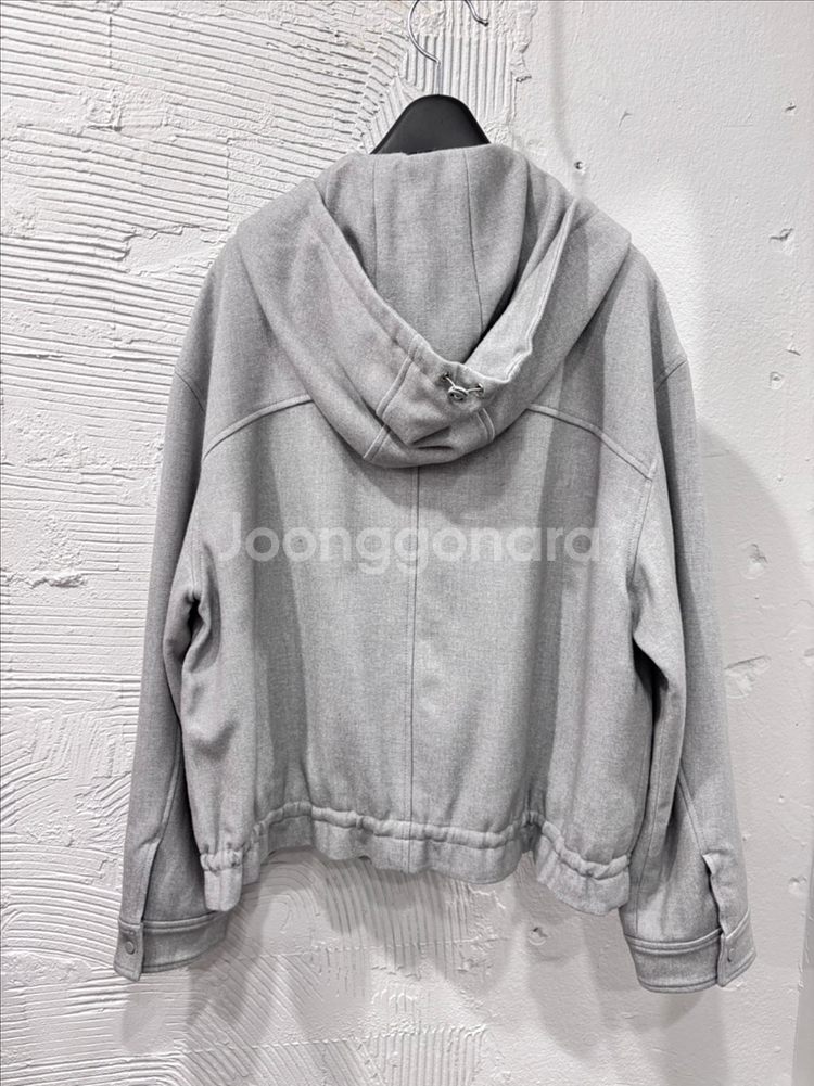 올앤썬드리 후드 모직자켓--6