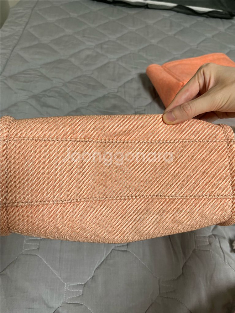 샤넬 도빌백 스몰 코랄--5