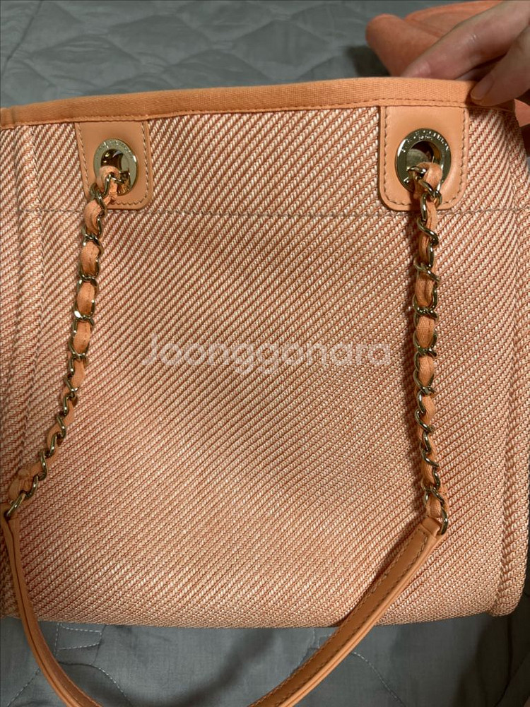 샤넬 도빌백 스몰 코랄--2