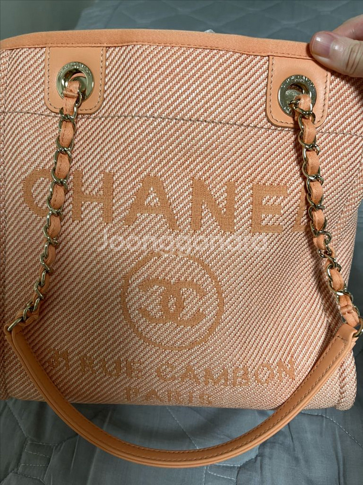 샤넬 도빌백 스몰 코랄--1