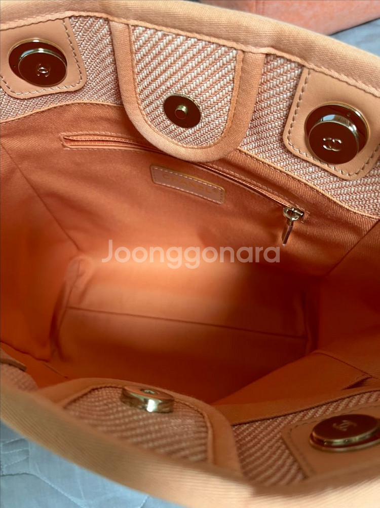 샤넬 도빌백 스몰 코랄--4