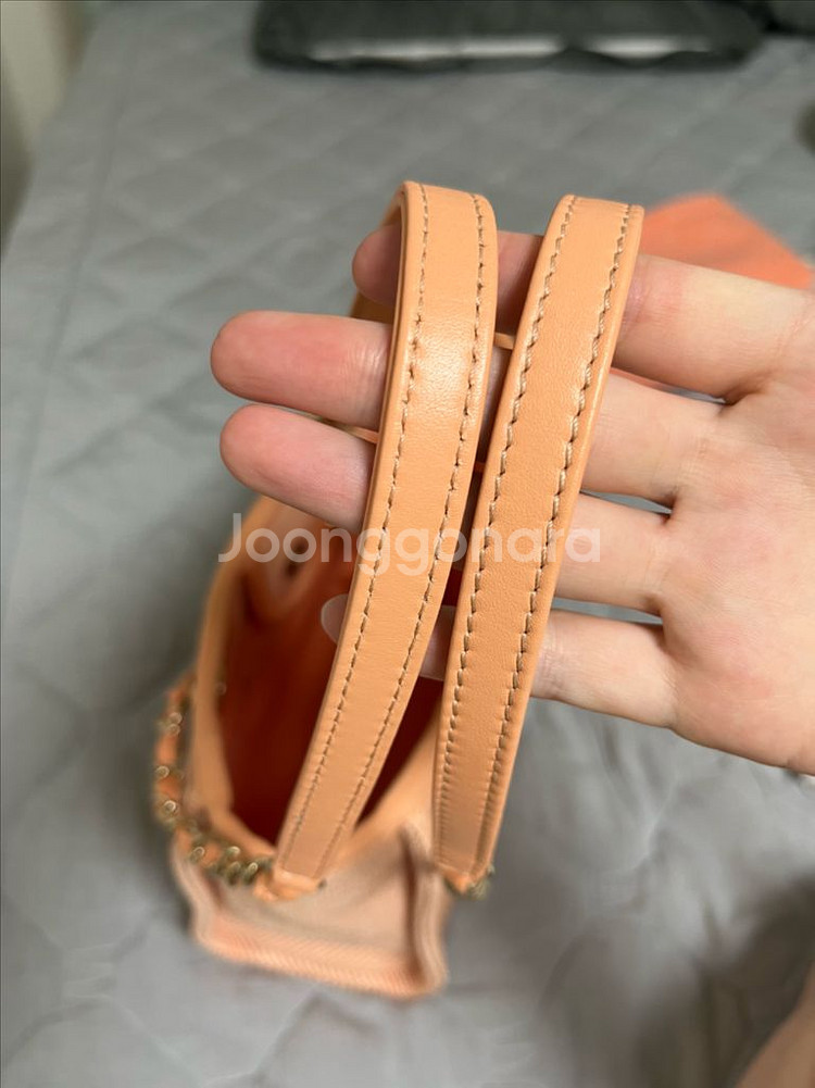 샤넬 도빌백 스몰 코랄--6