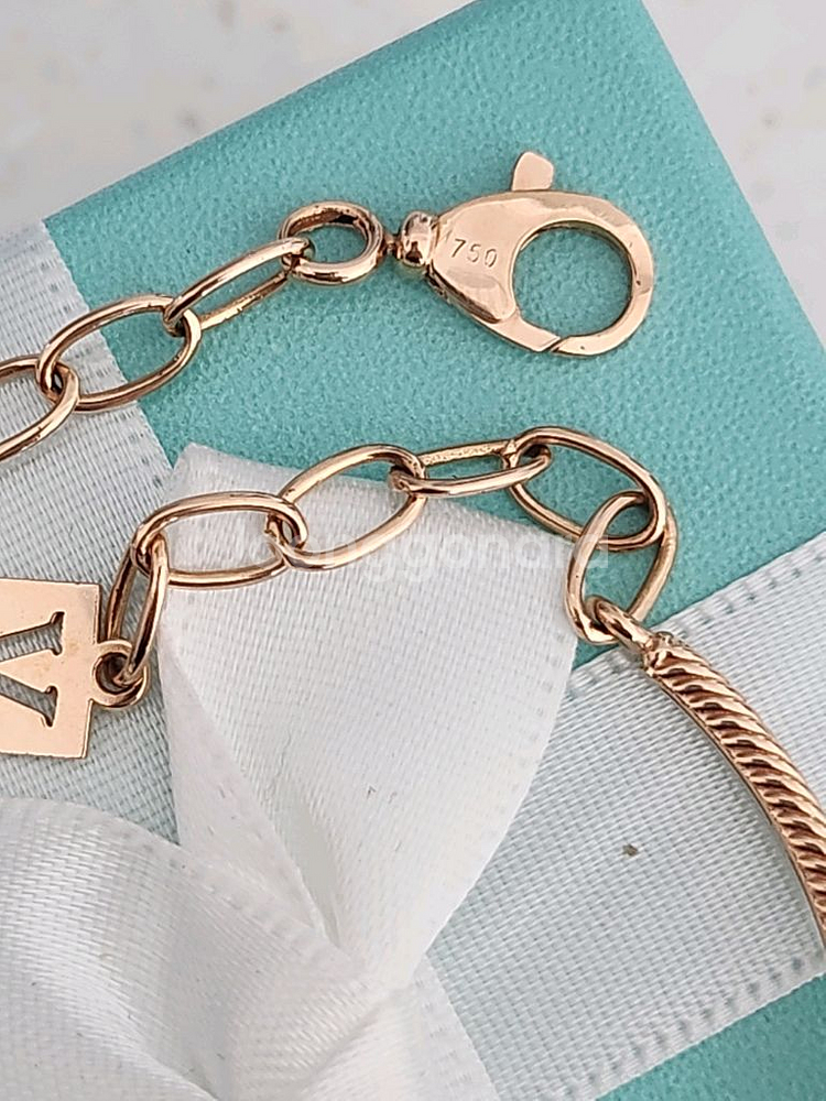 18k 핑크골드 팔찌--1