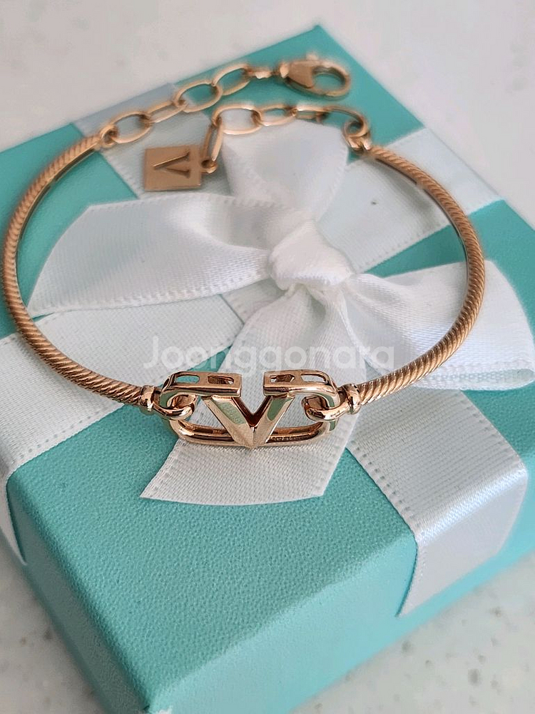 18k 핑크골드 팔찌--0