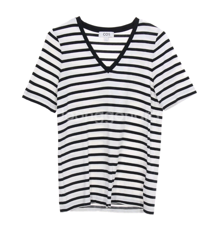 코스 스트라이프 반팔 티셔츠--0