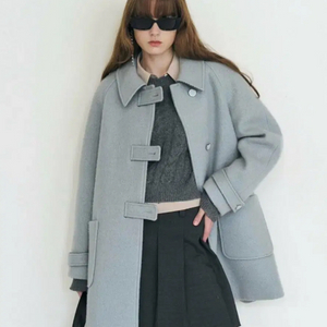 마론에디션 부클 하프 코트 울 70% Free 사이즈