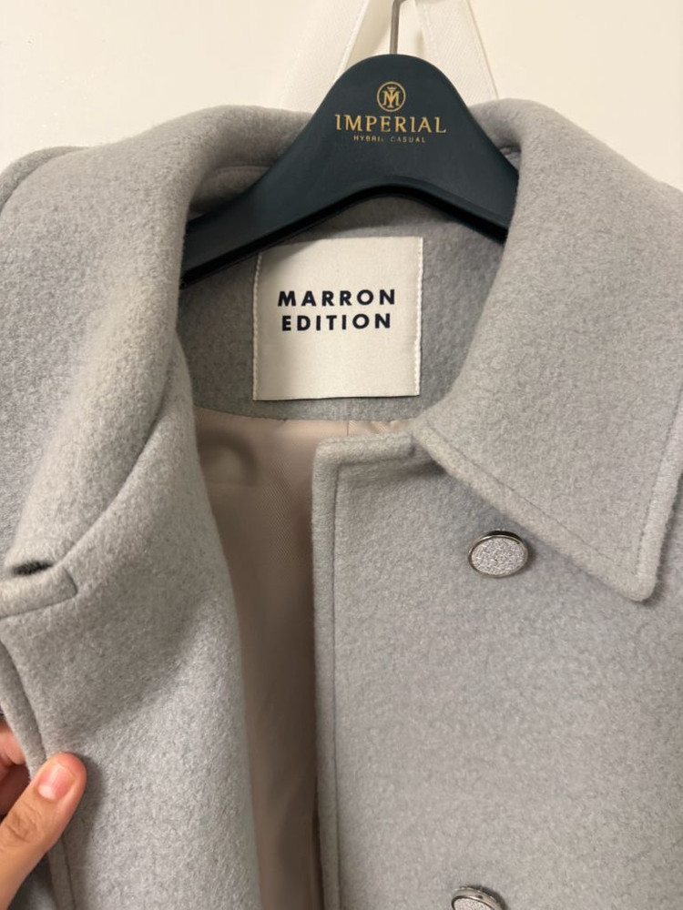 마론에디션 부클 하프 코트 울 70% Free 사이즈--3