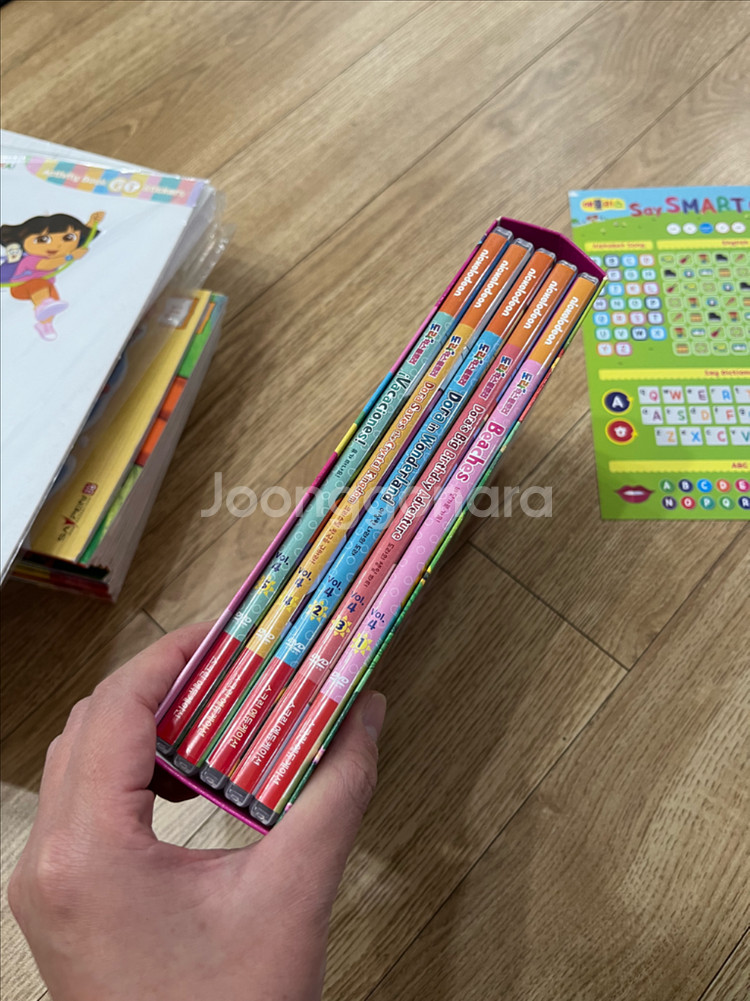 도라 리더스북 (세이펜 가능) 레벨K, 1, 2단계+워크북+DVD 판매합니다.--5