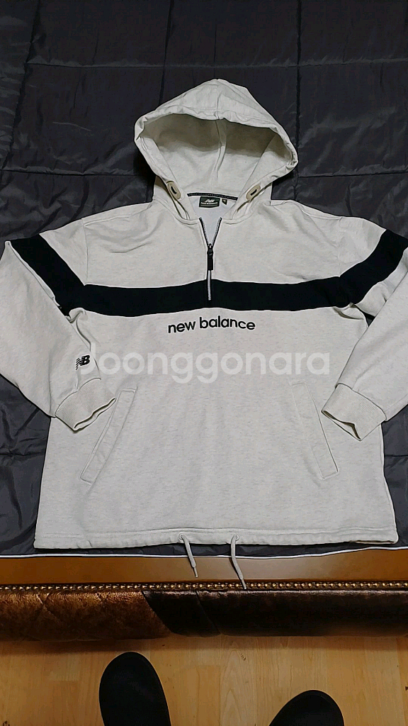 뉴발란스 반집업 오버핏후드 95 여성77 가슴57 기장65--0