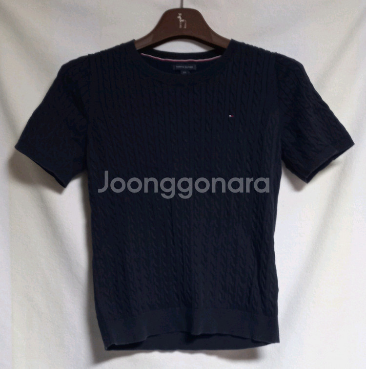 타미힐피거 여성 니트 반팔티 95--0