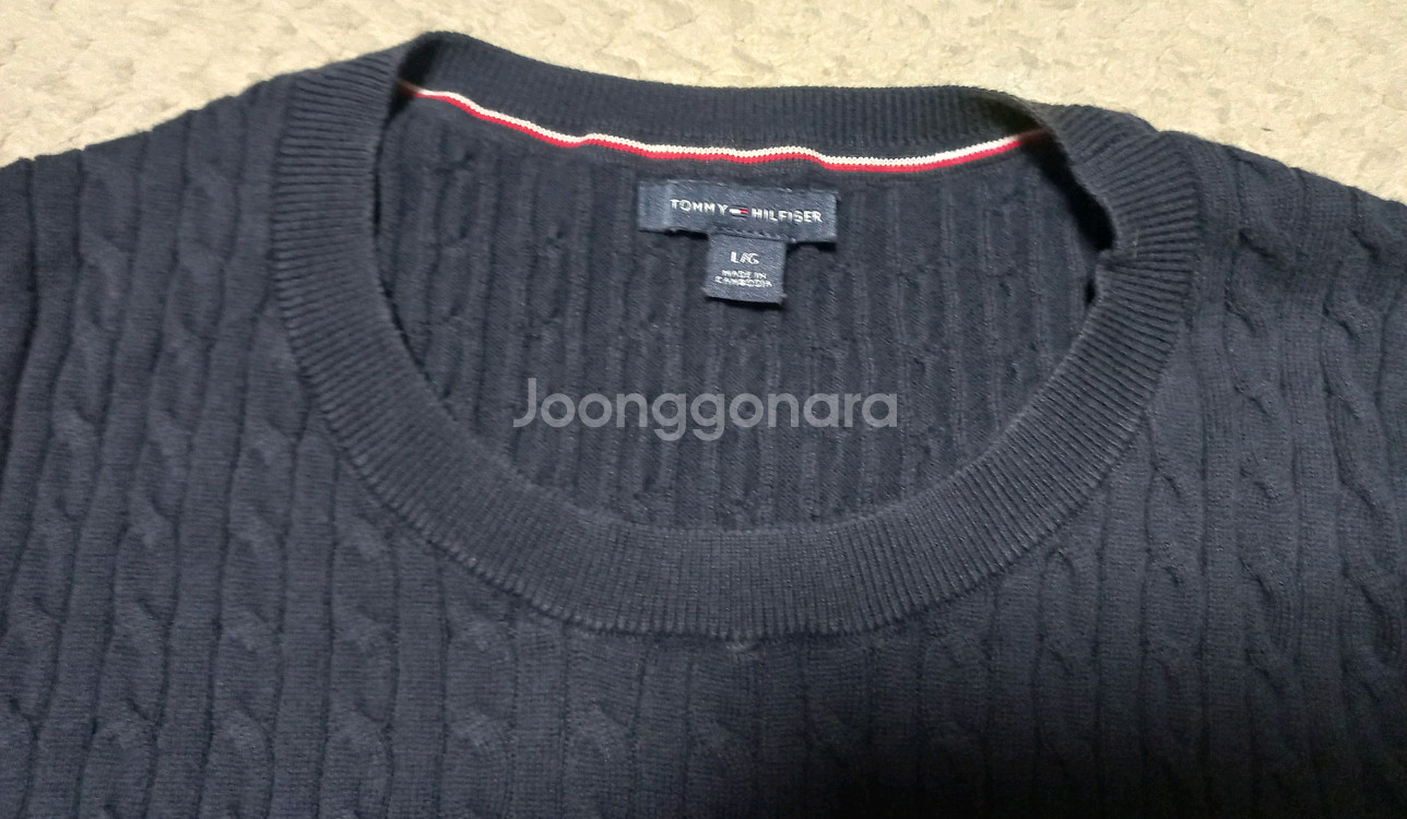 타미힐피거 여성 니트 반팔티 95--3