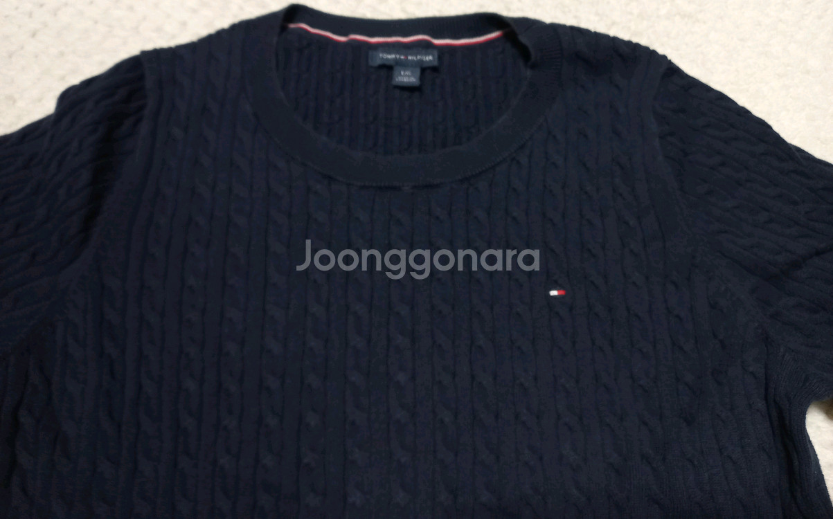 타미힐피거 여성 니트 반팔티 95--2
