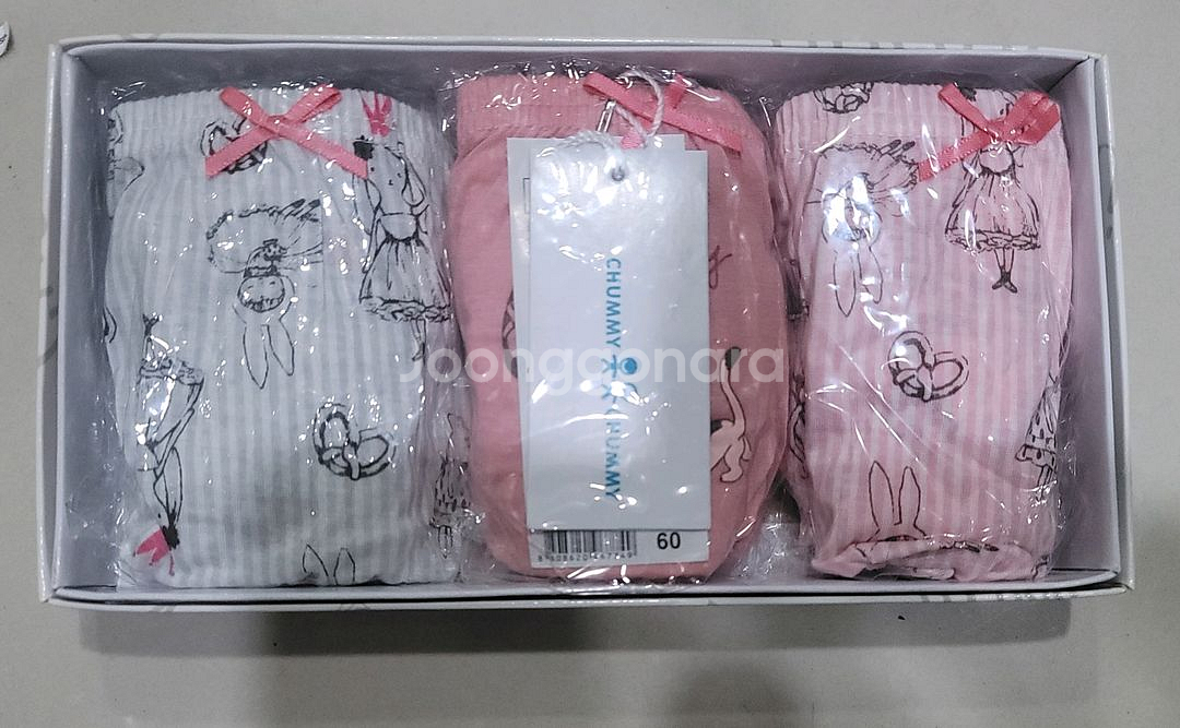 첨이첨이 여아삼각팬티 60호 3매입 1박스 새상품--0