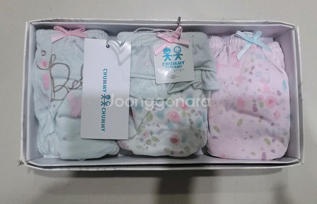 첨이첨이 여아삼각팬티 60호 3매입 1박스 새상품--0