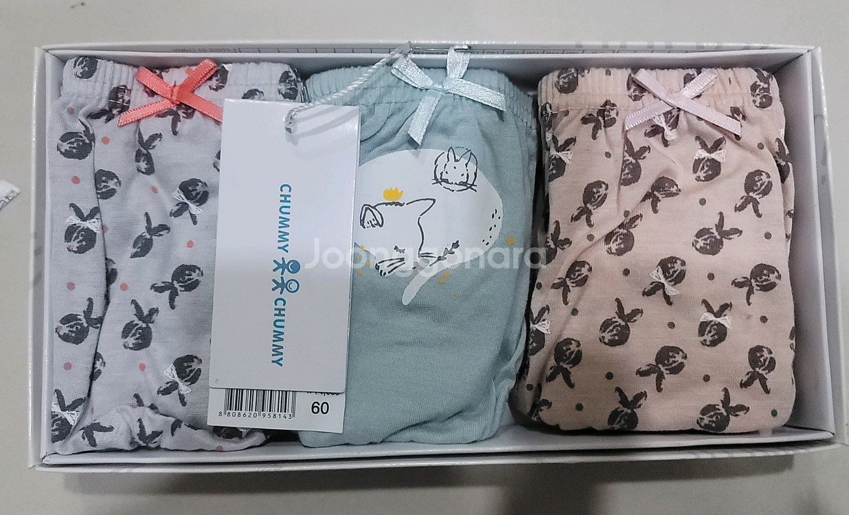 여아 팬티 3종 세트 60호--0