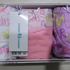 첨이첨이 여아삼각팬티 60호 3매입 1박스 새상품