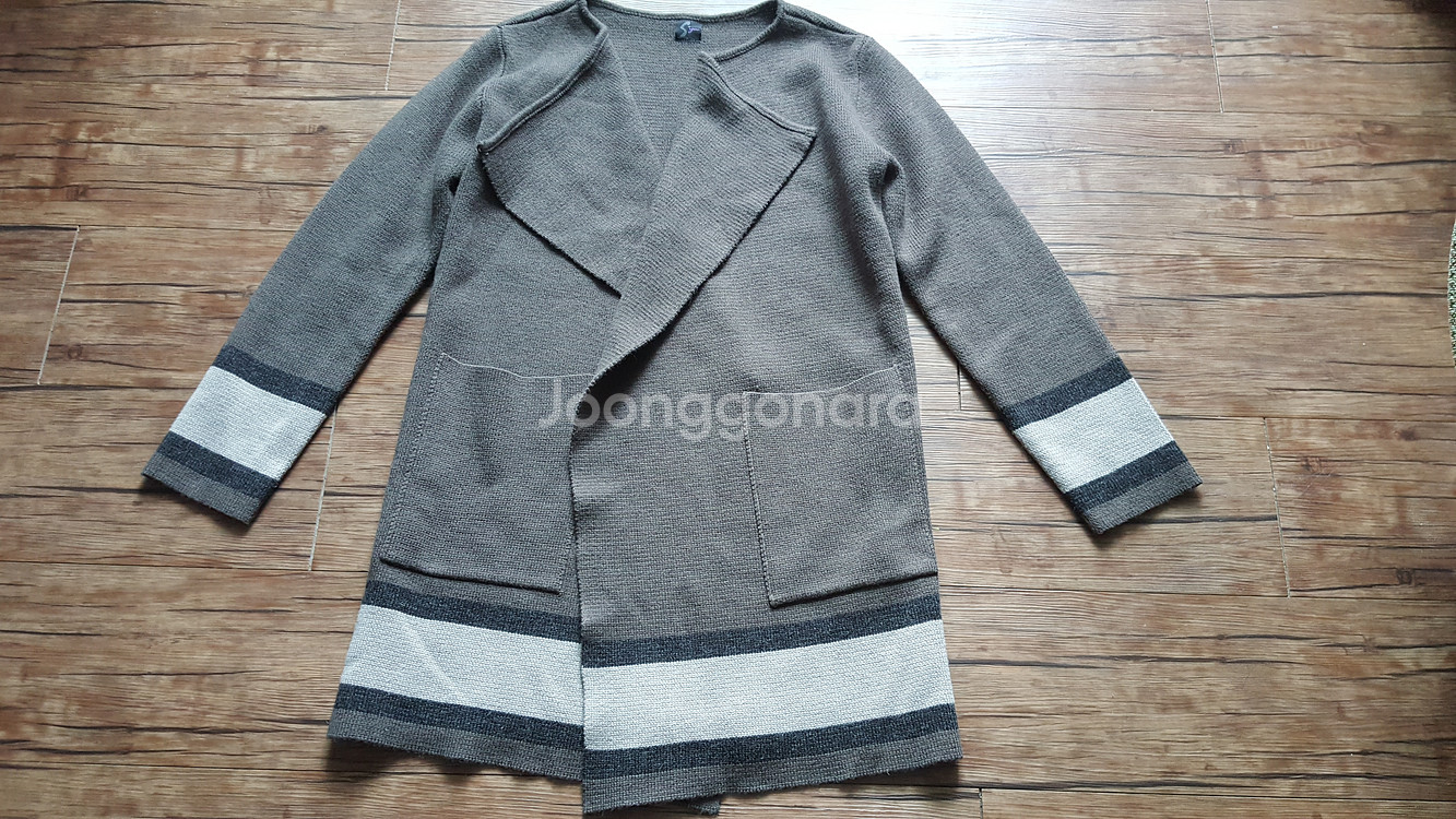 사이즈55 66 77 롱가디건 도톰 니트 재킷 쟈켓--0