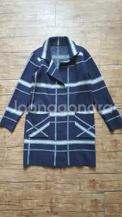 사이즈55 66 77 롱가디건 도톰 니트 재킷 쟈켓--5