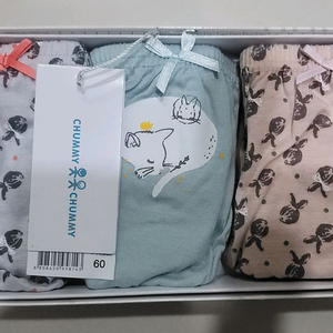 첨이첨이 여아삼각팬티 60호 3매입 1박스 새상품