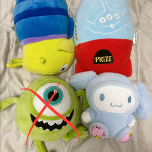 디즈니 토이스토리 알린, 몬스터주식회사 마이크, 산리오 시나모롤 인형