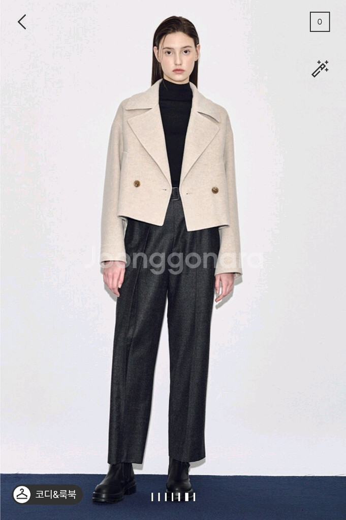 [새상품] 한섬 타임 캐시미어 블렌드 핸드메이드 자켓 55/랑방 더캐시미어--9