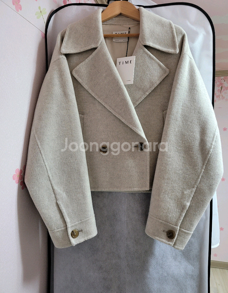 [새상품] 한섬 타임 캐시미어 블렌드 핸드메이드 자켓 55/랑방 더캐시미어--7