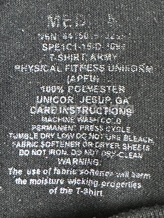 미육군 APFU 체육복 트레이닝복 반팔 티셔츠 (M) (1)--6