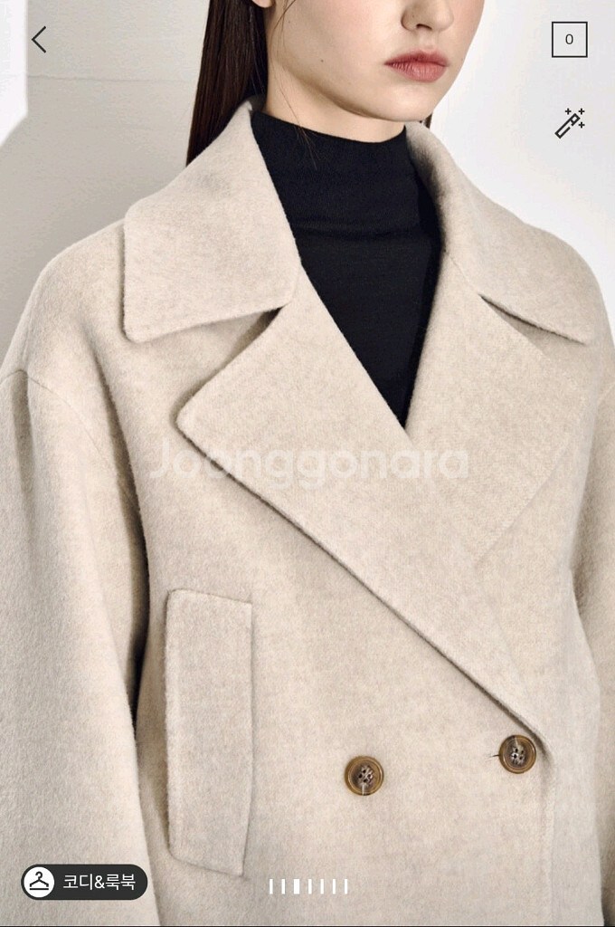 [새상품] 한섬 타임 캐시미어 블렌드 핸드메이드 자켓 55/랑방 더캐시미어--11