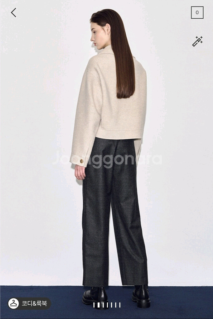 [새상품] 한섬 타임 캐시미어 블렌드 핸드메이드 자켓 55/랑방 더캐시미어--12