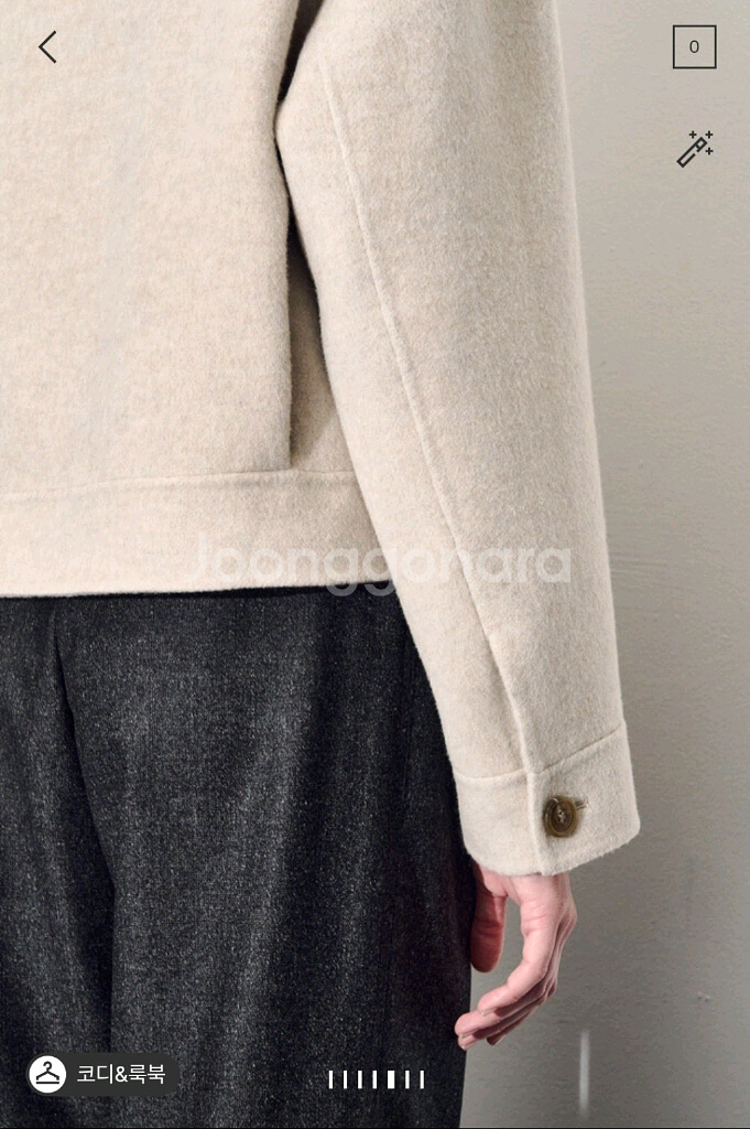 [새상품] 한섬 타임 캐시미어 블렌드 핸드메이드 자켓 55/랑방 더캐시미어--14