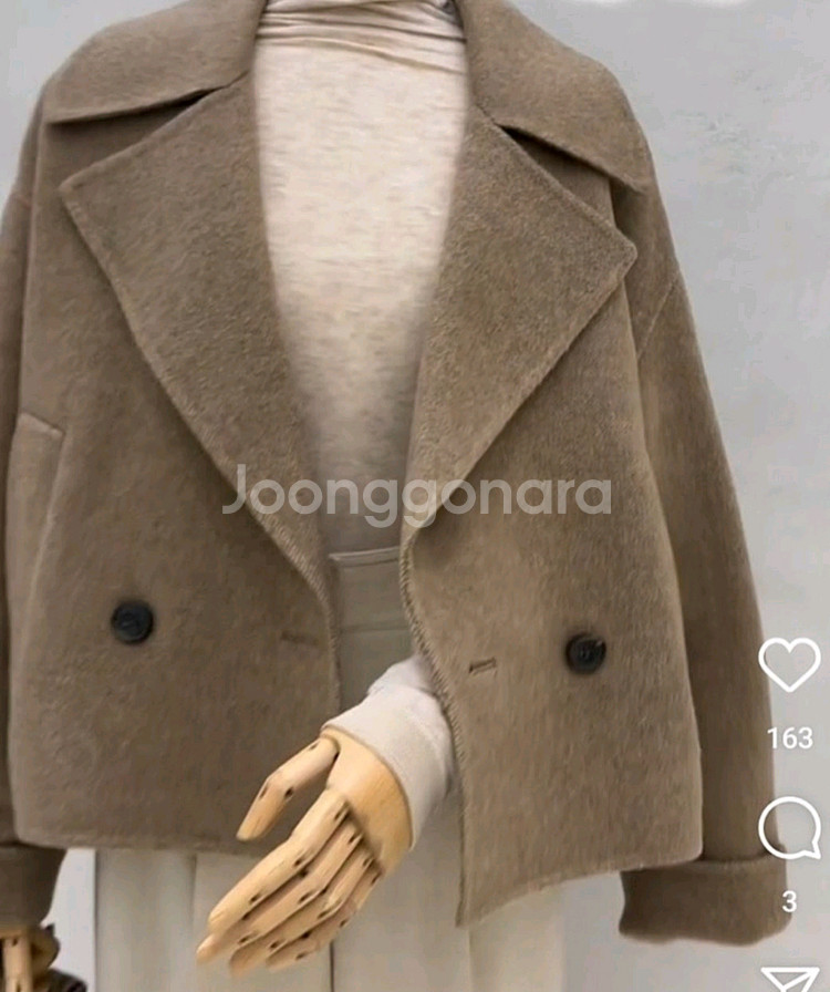 [새상품] 한섬 타임 캐시미어 블렌드 핸드메이드 자켓 55/랑방 더캐시미어--17