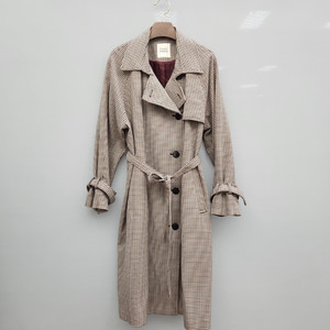 스튜디오 톰보이 체크 트렌치 코트