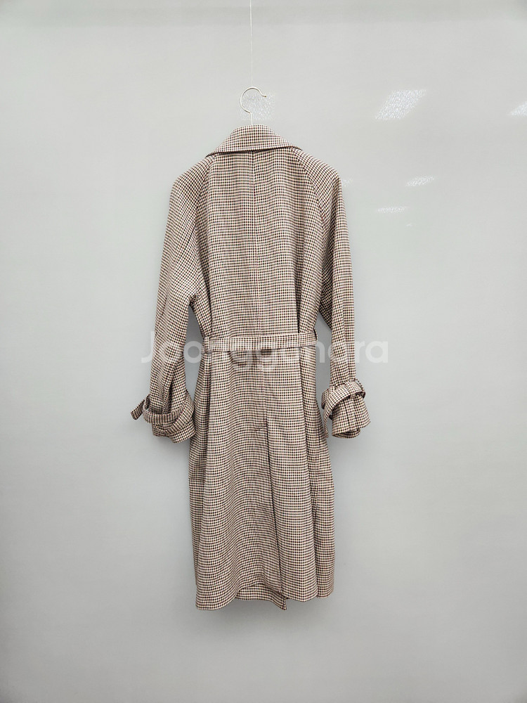 스튜디오 톰보이 체크 트렌치 코트--3