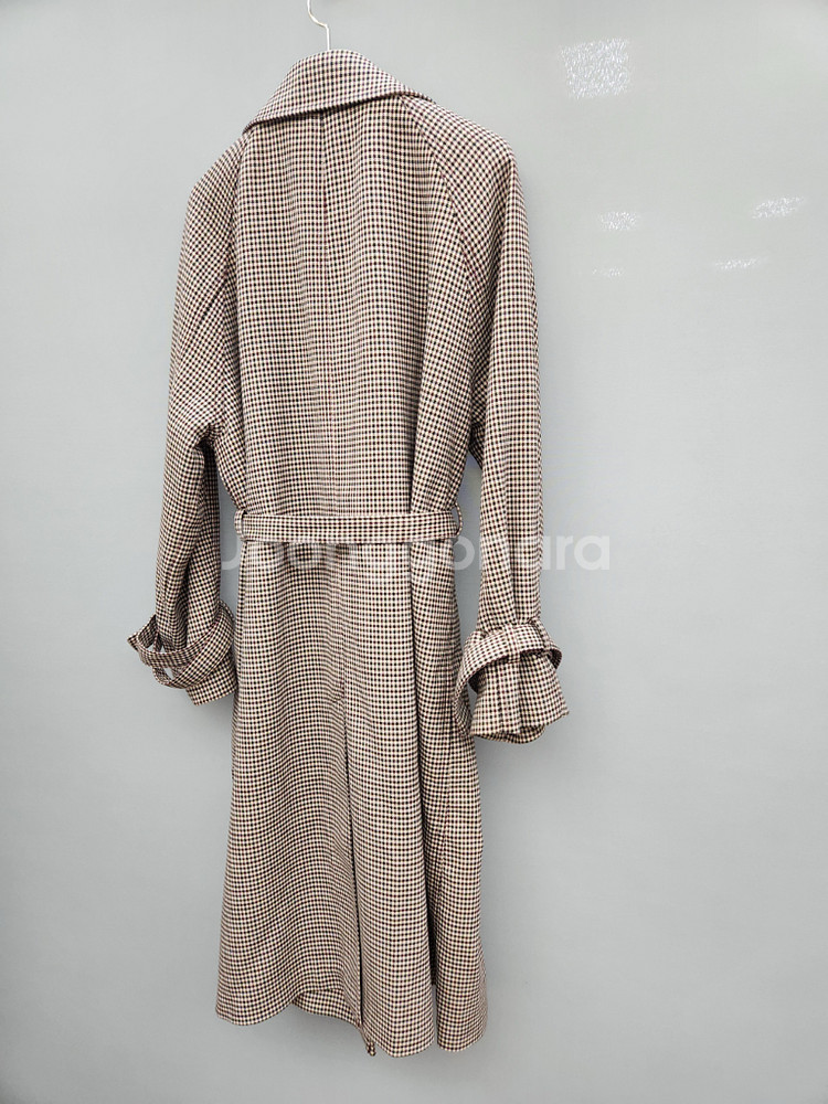 스튜디오 톰보이 체크 트렌치 코트--4