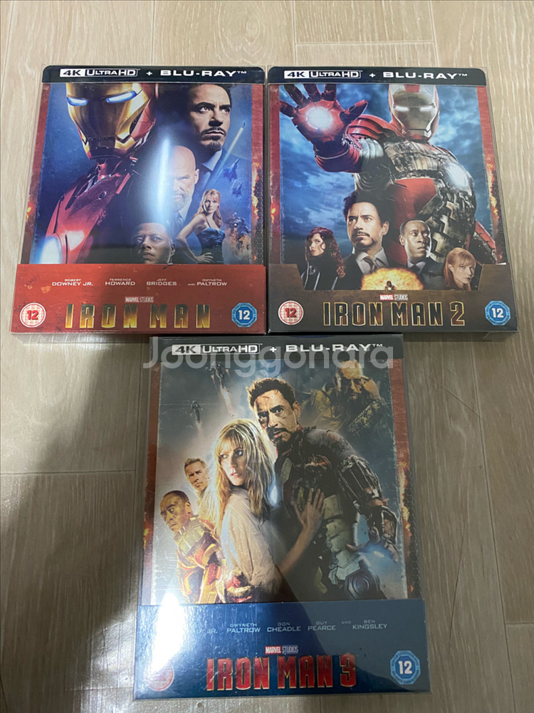 블루레이 아이언맨 1~3 4K 스틸북 일괄 판매합니다.--2