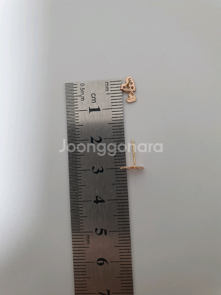 14k 더블하트 귀걸이--5