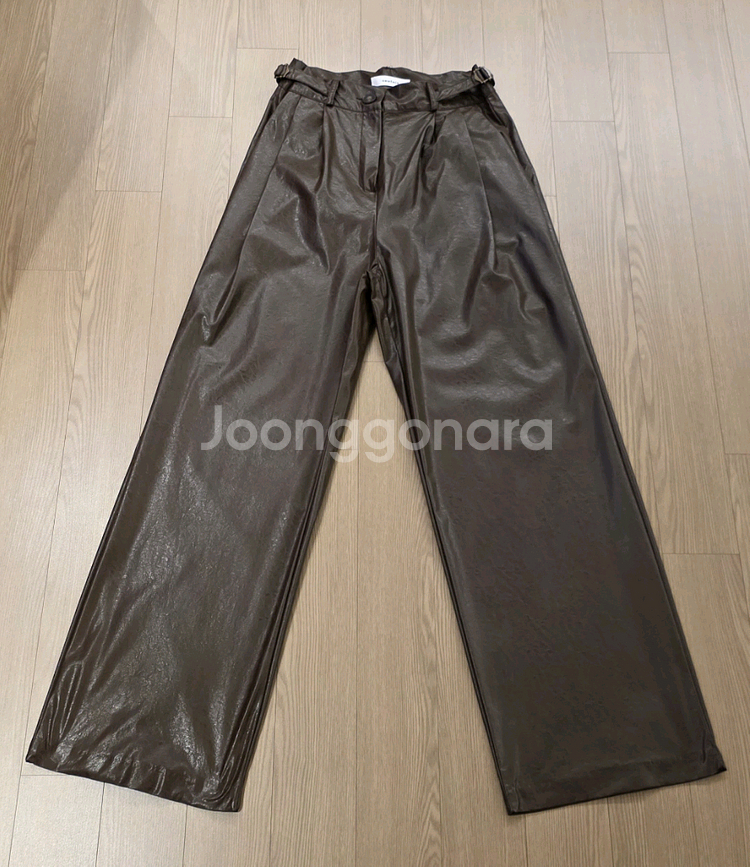 <새옷>브라운 레더 팬츠--2