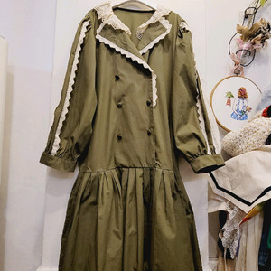 수입 벌룬 레이스 원피스