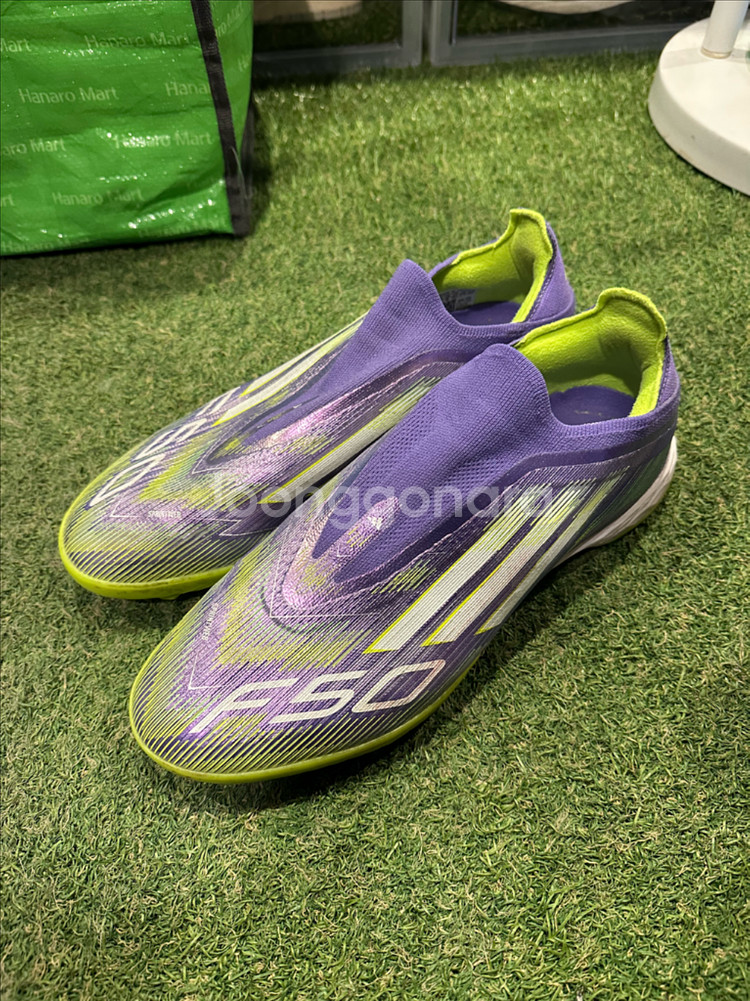 아디다스 F50 풋살화 보라/형광 LL 275 프로--0