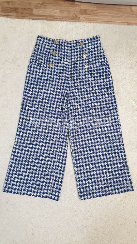 [여성28] 정품 ZARA 자라 트위드 와이드팬츠 새것--0