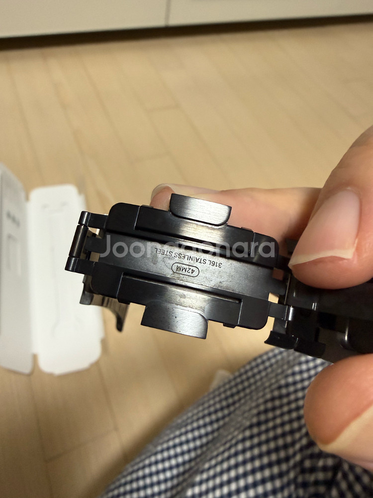 애플워치 링크브레이슬릿 블랙 (44~49mm공용)--3