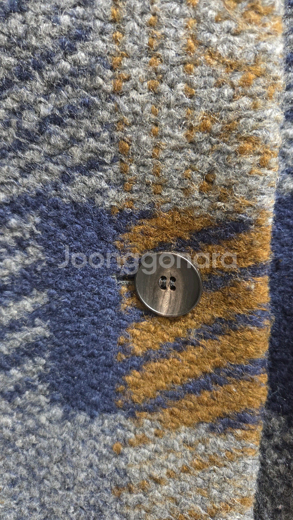 이새 체크 자켓 코트--3