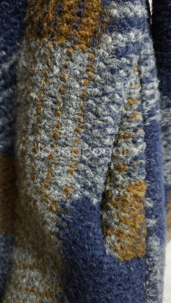 이새 체크 자켓 코트--4