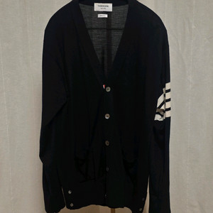 [ 25 / 5size ] 톰브라운 메리노울 사선완장 가디건 네이비