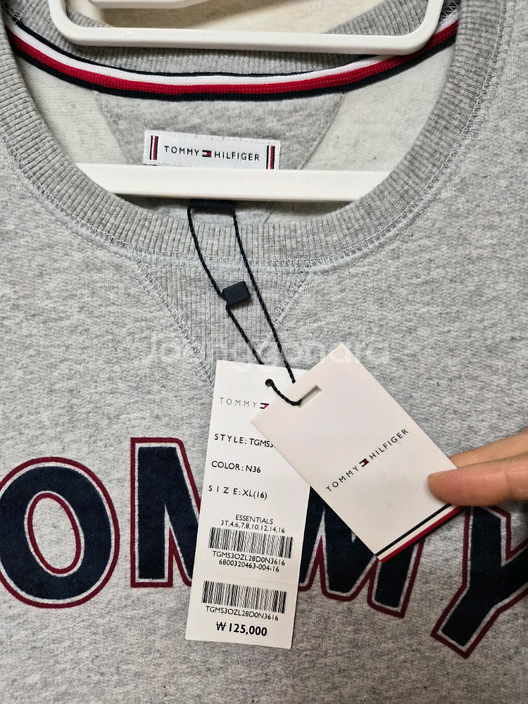 TOMMY HILFIGER 타미힐피거맨투맨원피스. 여아XL,성인55(새상품)-택포35000--1