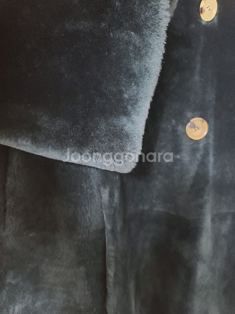 한섬 UTZON 리버서블 시어링 무스탕 코트--7