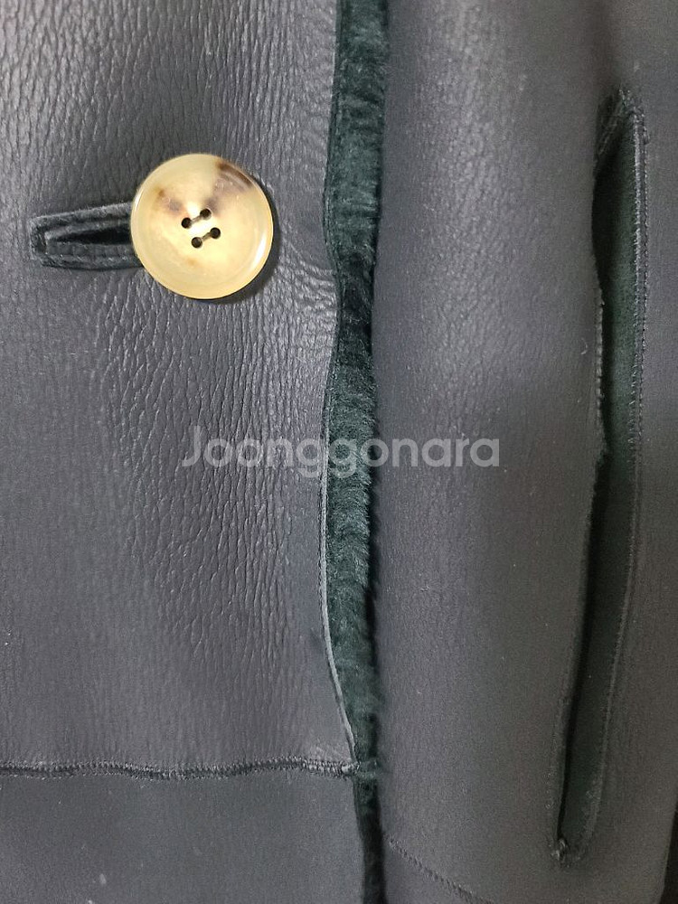 한섬 UTZON 리버서블 시어링 무스탕 코트--15